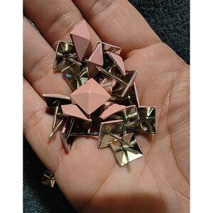 Let's Decorate 200pcs D12mmxL17mm Square Sofa Upholstery DIYTacks Painted Pink
